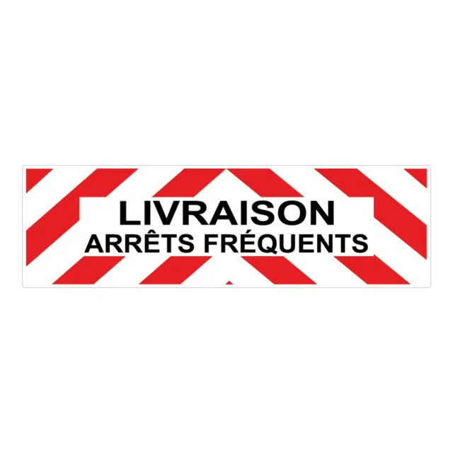 Ambiance-Sticker Modèle 2 autocollant livraison arrêts 7,5x25 cm