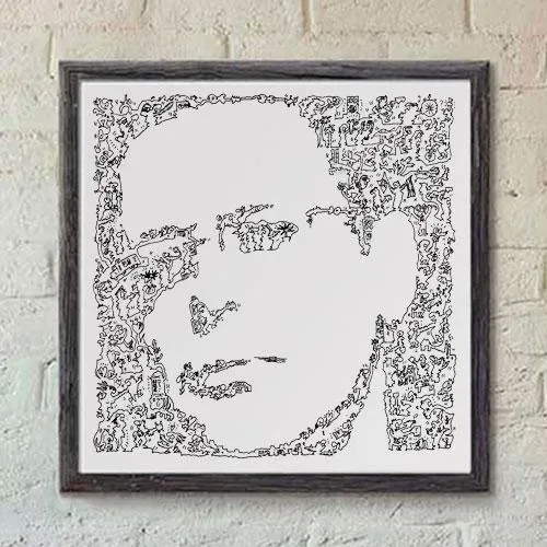 DrawInside Adam Clayton U2 affiche 30x30 cm rock
